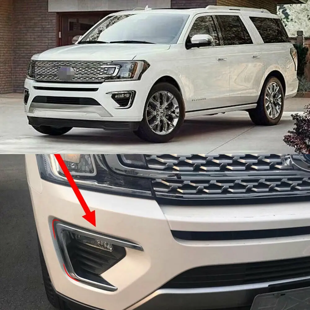 2 шт. хромированная ABS Автомобильная передняя противотуманная фара крышка