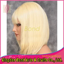 2016 Best Quality Brazilian Virgin Hair Full Lace Wig Blonde 613 Color Silk Straight Full Lace Human Hair Wigs