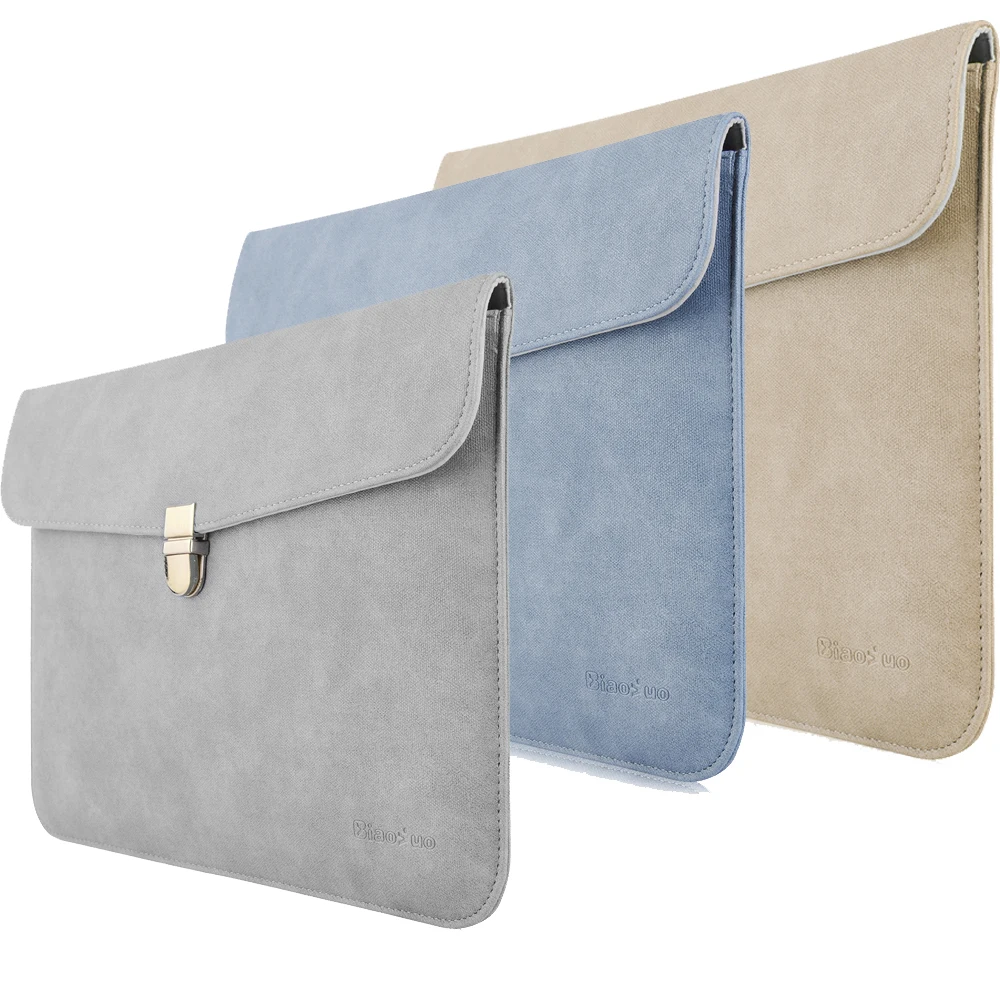 

Men Women Pu Leather Sleeve Cover Case For Laptop 13 14 inch,Bag For Notebook MacBook Air Old Pro 13.3,Drop Shipping