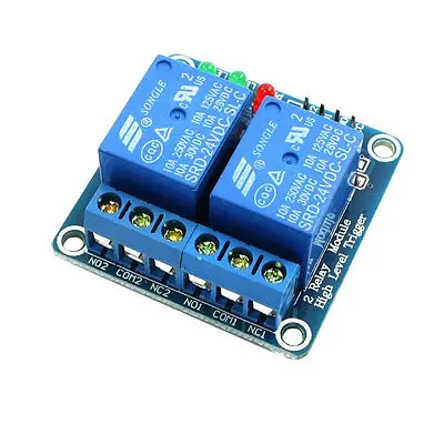 High Level Trigger 2Channels Power Relay Module Board 24Volts DC | Обустройство дома