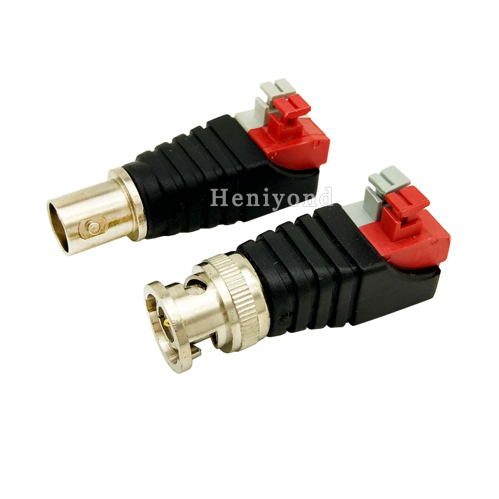10Pairs/lot Coax CAT5 To Camera CCTV BNC UTP Video Balun Connector Adapter BNC Male and Female Plug Accessories For CCTV System
