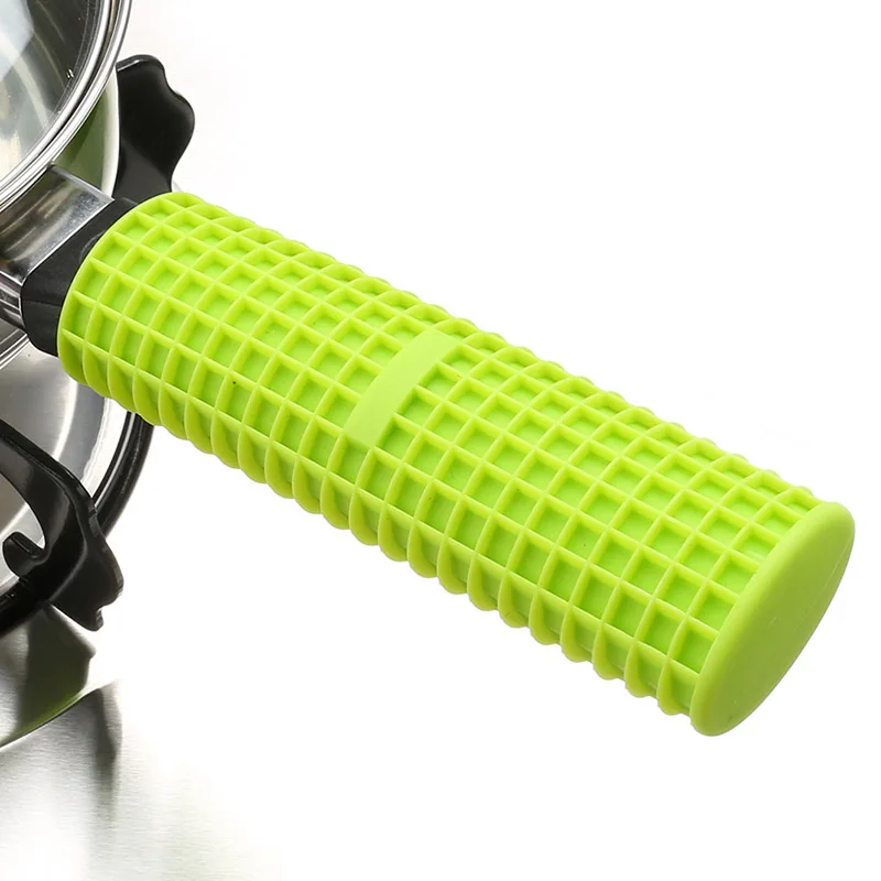 2pcs Silicone Pan Handle Insulation Cover For Saucepan Holder Sleeve