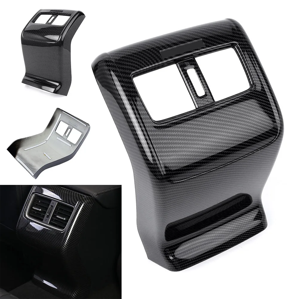 Skup Z tyłu podłokietnik ze schowkiem odpowietrznik wykończenie wylotu dla Honda Accord 2018 2019 kolor włókna węglowego styl