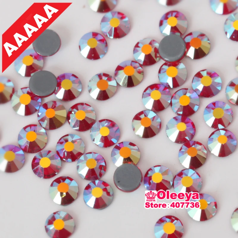 

All Sizes AAAAA Luxury Hot Fix Saim AB Rhinestone Flatback Crystals Iron On Hotfix Strass Better Than DMC Rhinestones Y3828