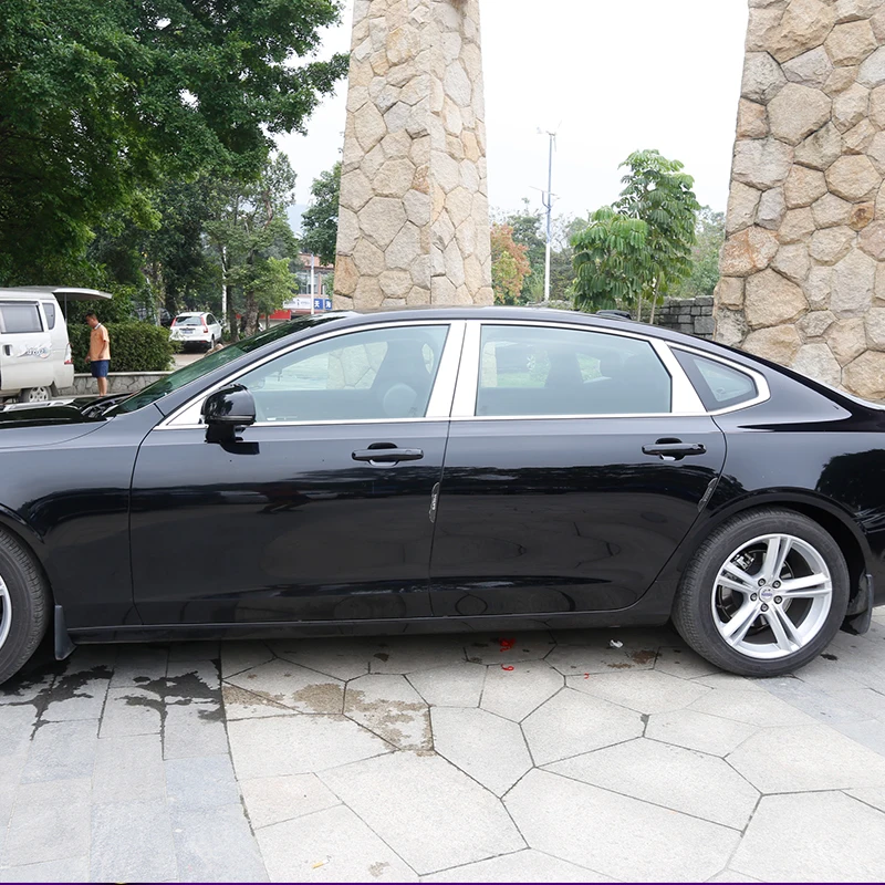 8 шт. авто окно в колонке и украшение в виде блесток Накладка для Volvo S90-19 стайлинга автомобилей внешние наклейки