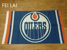 NHL Edmonton Oilers Flag 3×5 FT 150X90CM Banner 100D Polyester flag , free shipping