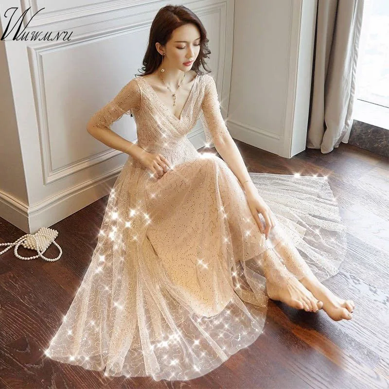 

Women Evening Party Retro Gothic Dress Bling elegant V-neck Lace Dress Bow Ribbon Spring Summer Work Dresses vintage maxi dress