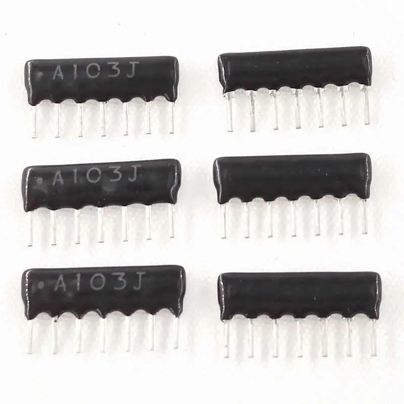 MCIGICM 10 шт. DIP exclusion сетевой резистор массив 7pin 1K 2K 4 7 K 10K 220K Ом|network resistor|resistor array10k ohm |
