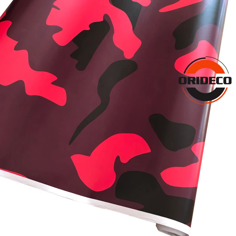 Big picture Black red camo vinyl auto film foil 22