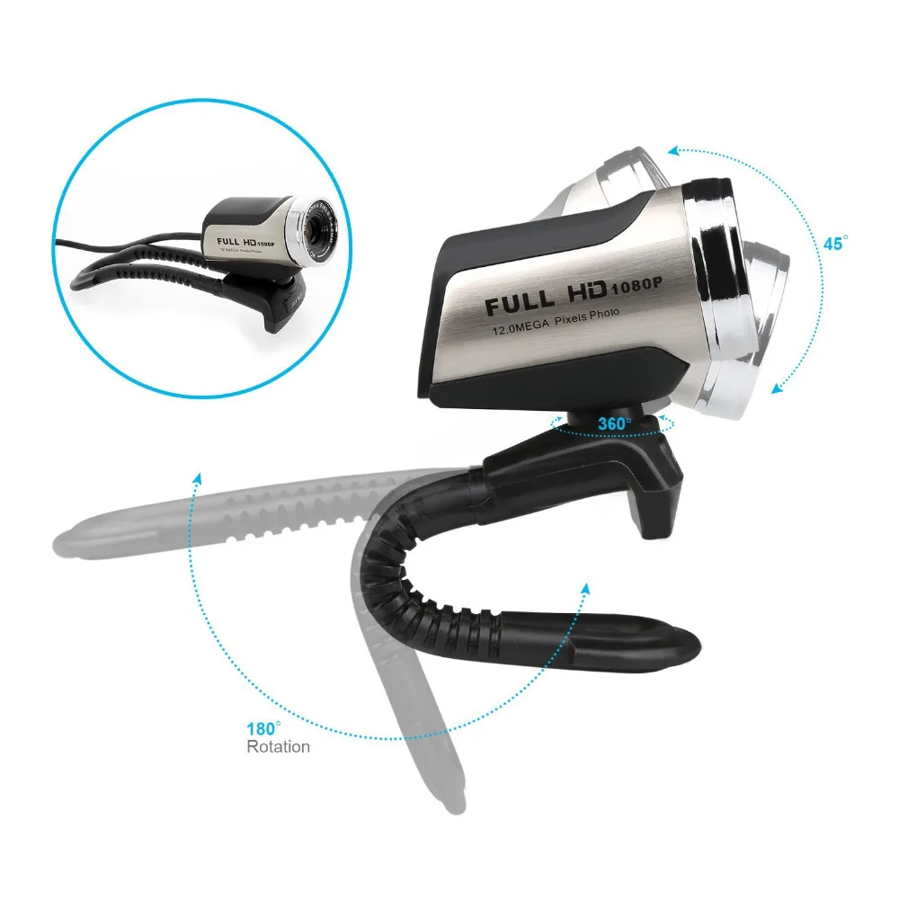 TeckNet 1080P HD Webcam with Built-in Noise-cancelling Microphone 1980x1080 Pixels USB Web Camera for Desktop Laptop Notebook PC