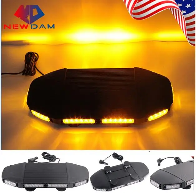 

Free Shipping Extra bright 3 watt magnet roof top mount car flash mini strobe lightbar led mini bar light magnet mini bar