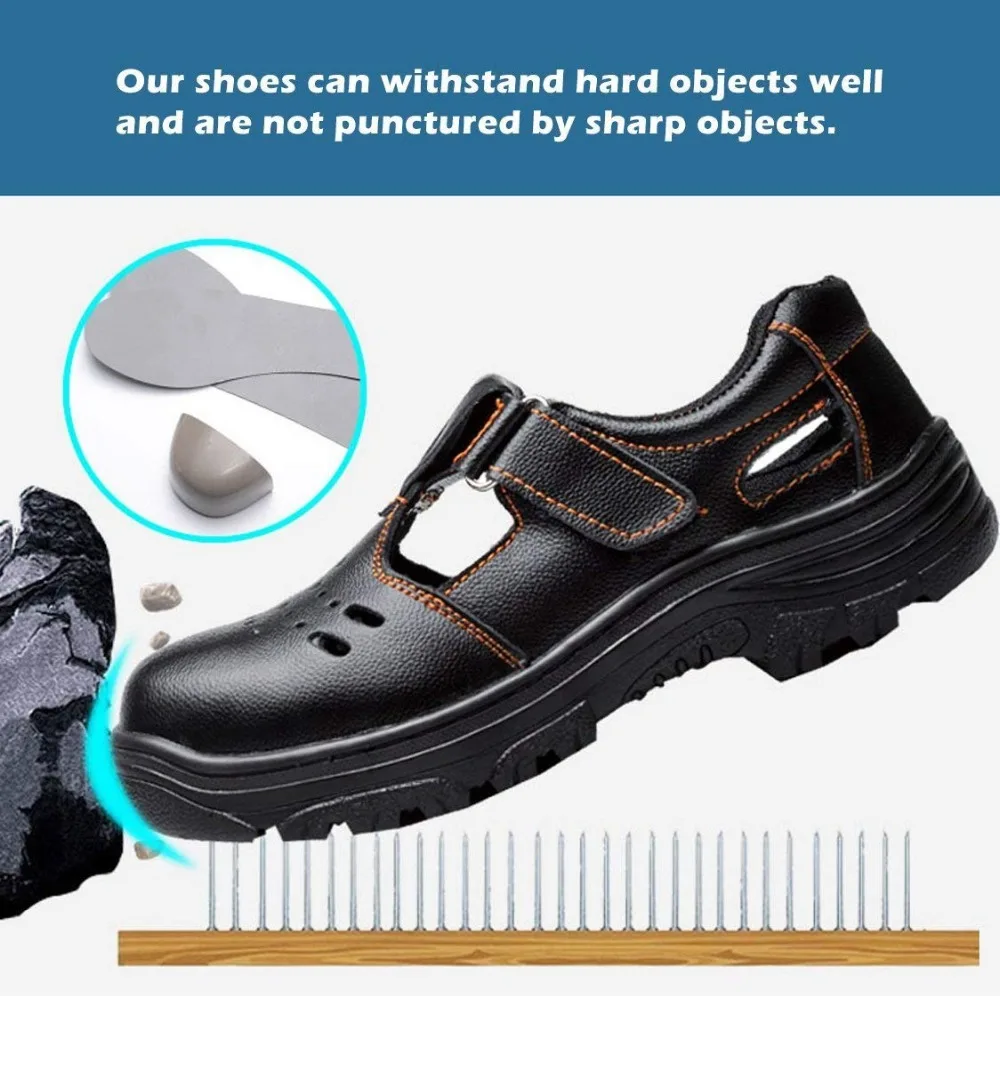 Safety Work Steel Toe Cap Work Shoes Lightweight Breathable Anti-puncture Industrial and Construction Shoes