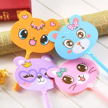 

10pcs/lot creative cartoon cute cat ballpoint pen animal fruit expression fan pen student children's learning stationery