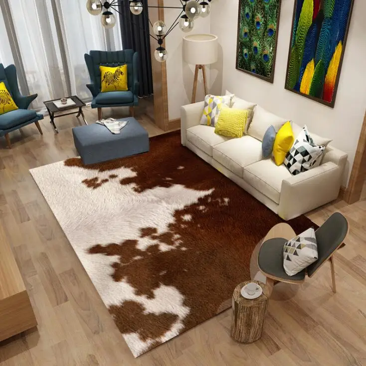 Nordic style Large Size Flannel Area Rug Animal Imitation Leopard Living Room Bedroom Carpet Blanket Soft Blanket floor Mat