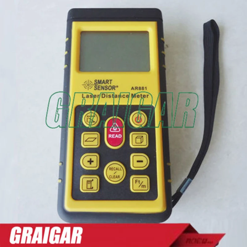 

Free Shipping Smart Sensor AR881 Digital Laser Distance Meter with Measure Range from 0.3 to 100m