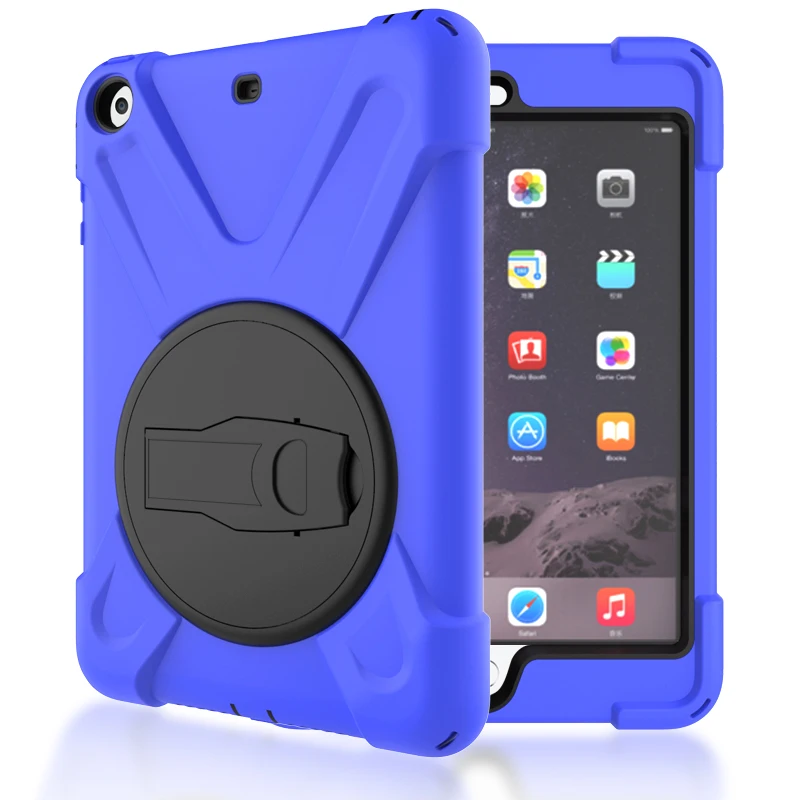 Чехол для IPad Mini 1 2 3 таблетки чехол дети Безопасный противоударный Heavy Duty Силикон + PC подставка + плечевой ремень