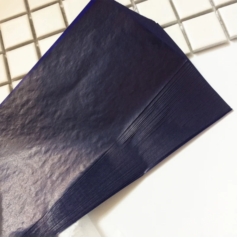 50 шт. синяя двухсторонняя углеродная бумага 48 к тонкий тип канцелярские бумаги для офиса, школы, канцелярские принадлежности