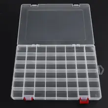 Plastic Storage Field 48 Compartment Clear Plastic Field Fishing Sort out Jewellery Earring Beads Storage Container Bin