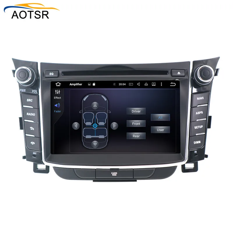 Discount IPS Android 8.0 Car DVD player GPS Navigation Headunit For Hyundai I30 Elantra GT 2012 multimedia Autoradio tape recorder stereo 6