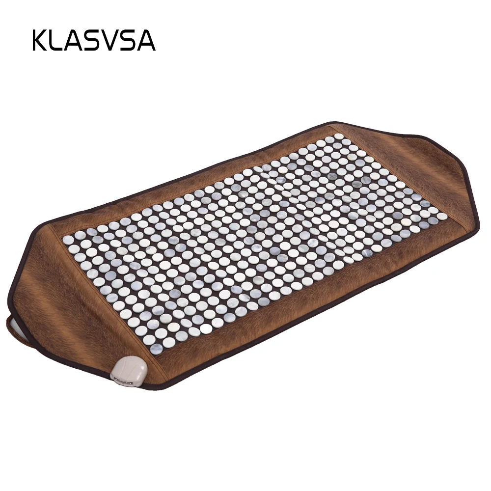 KLASVSA Infrared Heating Jade Stone Mat Massage Physical Therapy Body Back Massage Mattress Pad Pain Relief Stone massager relax