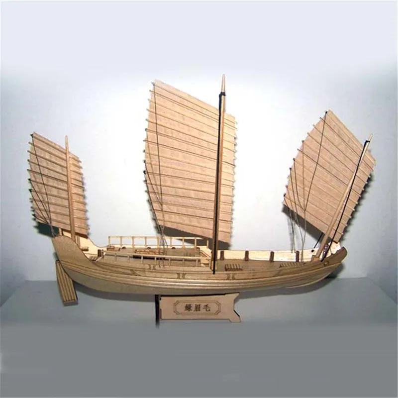 Модель Корабля Деревянный Моделирование Китайский Античный Парусник Зеленые Брови Для Хобби Корабли Модели 1:148