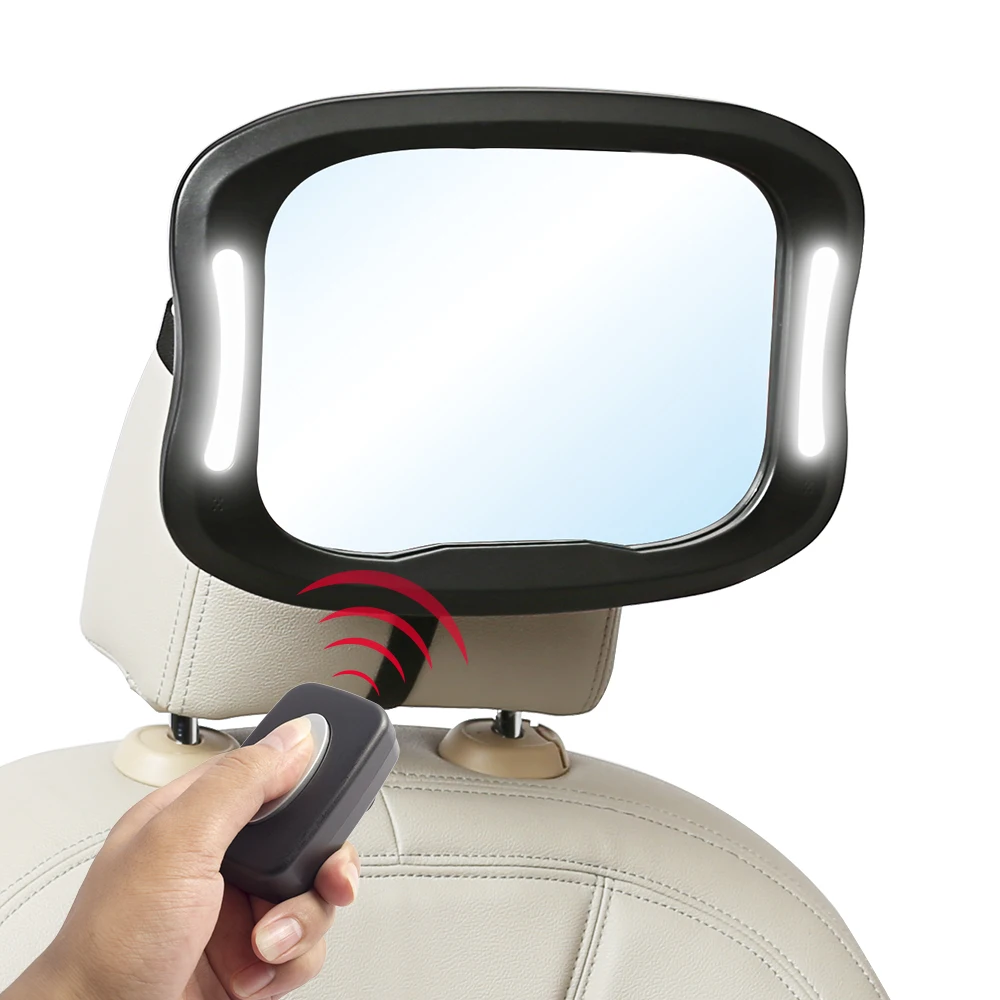 

LED Baby Car Backseat Mirror Shatterproof Car Seat Mirror Rear Facing Baby in Sight
