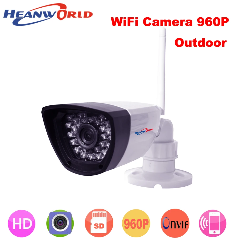 

Heanworld 960P wireless WIFI Network IP Camera with 30pcs LEDs P2P ONVIF Surveillance 1.3MP webcam Security Camera CCTV system