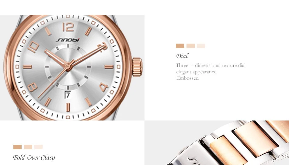 SINOBI Женские наручные часы лучший бренд класса люкс кварцевые женские часы-браслет женские часы Relogio Feminino#8126