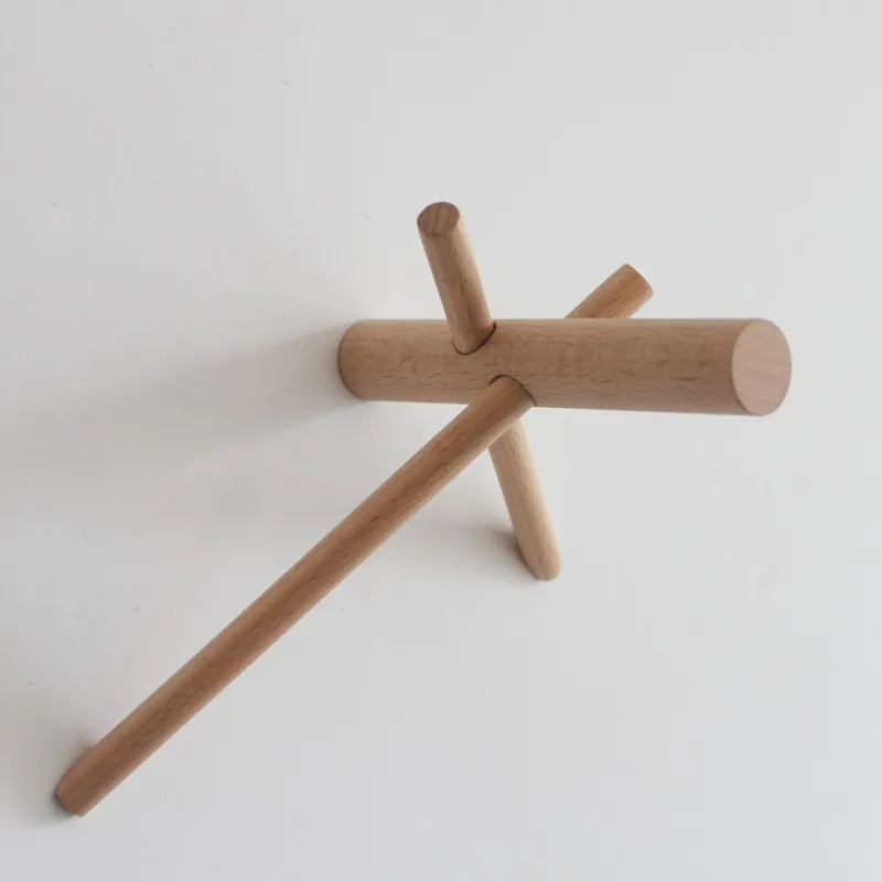 Sticks Hook hangers wall decoration hooks solid wood creative shelf