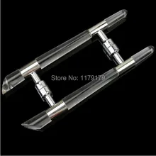 high quality 315mm clear Crystal handles 304 stainless steel silver ktv Office hotel glass wood door big gate pulls handles