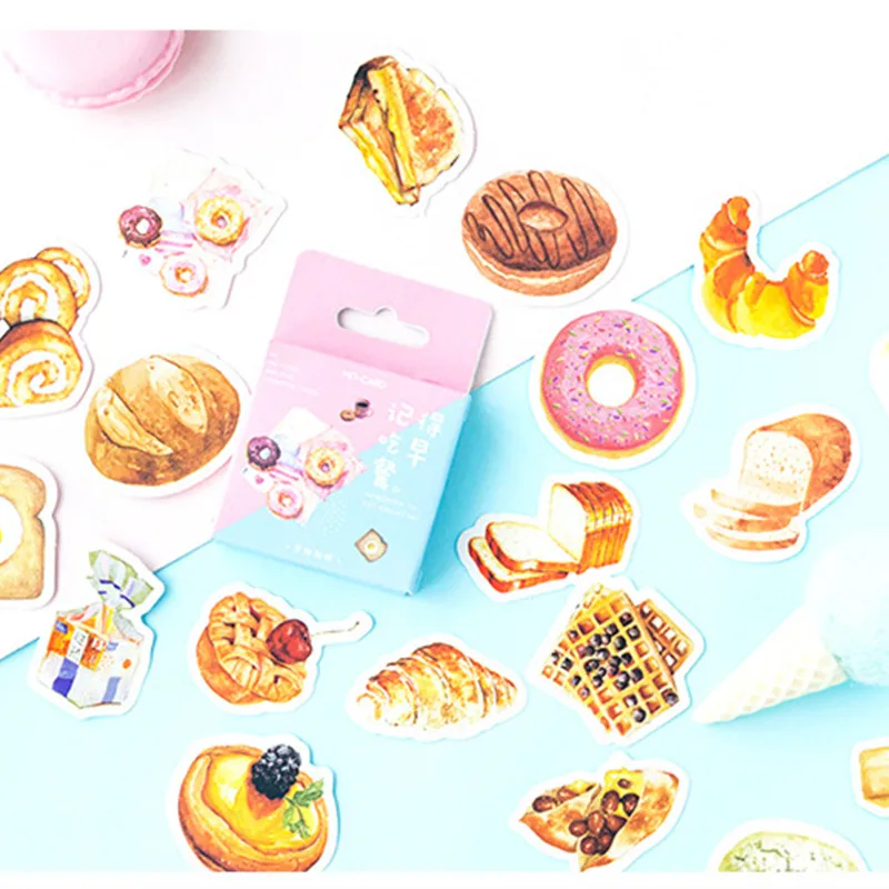 

MO.CARD breakfast mini paper diary sticker Scrapbooking Decoration label 1 lot = 1 pack = 45 pcs