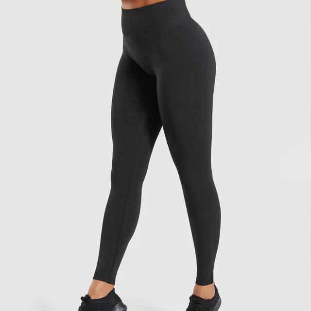 Sømløse leggings med høy midje Push Up Fitness løpende yoga bukser