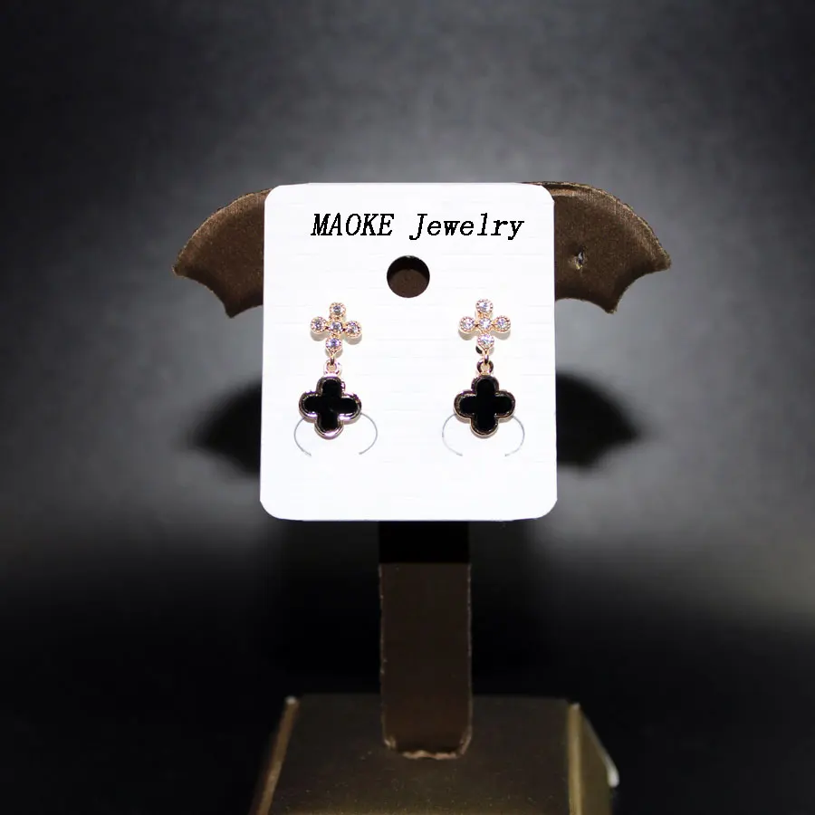 

Promotions Epoxy Clover Pop Simple Retro Snowflake Temperament Gold and Silver Earrings Fashion Jewelry for Women's Gifts
