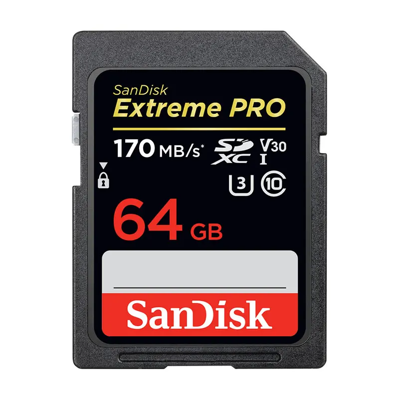 Карта памяти SD SanDisk 64 Гб 128 ГБ 256 ГБ карта камеры SDXC 16 ГБ 32 ГБ SDHC SLR карта USH-I класс 10 для цифровой записи 4K Full HD - Емкость: SD-170M-64GB