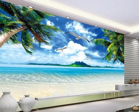 Wall Paper Ocean Beach Murals Scenery Mural Wallpaper Wall Paper Ocean Beach Murals Scenery Mural Wallpaper Stickers Papel De Parede Wallpapers2017991 In Wallpapers From Home