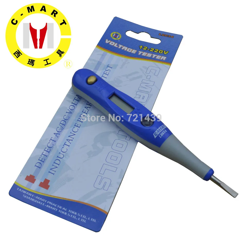 

C-MART Test Pencil PMulti-function Digital Induction Test Pencil Screwdriver Electrical Tester with LED Light Power Tools AC/DC