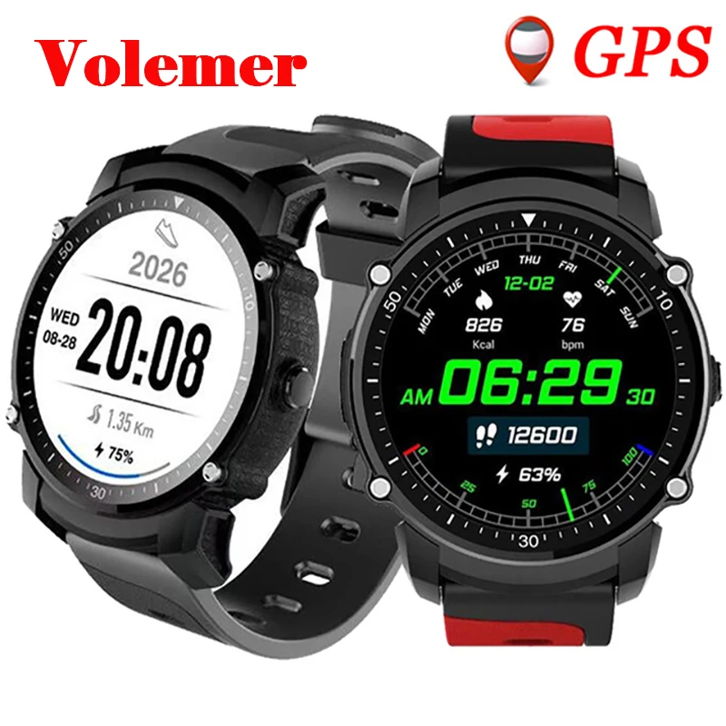 

Volemer GPS Smart Watch IP68 Waterproof Bluetooth Watch Multi-mode Sports Monitoring Wristwatch Clock Heart Rate Smartwatch