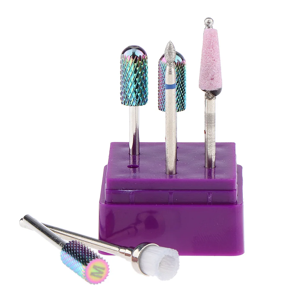 7pcs Tungsten Steel Nail Drill Bits Polishing Griding Head Electric Manicure