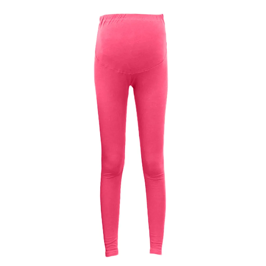 Hot Pink Женские с высокой талией брюки для беременных комфорт Опора высокие леггинсы для брюки для беременных женщин - Цвет: Hot Pink