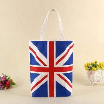 

High-quality Flag Canvas Tote Bag Zipper Bag Environmental Single Shoulder Cotton Bag