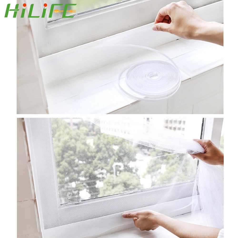 

HILIFE Mosquito Mesh Curtain Protector Fly Mosquito window Mesh Screen For Door Screens DIY Self-adhesive Anti Mosquito Net