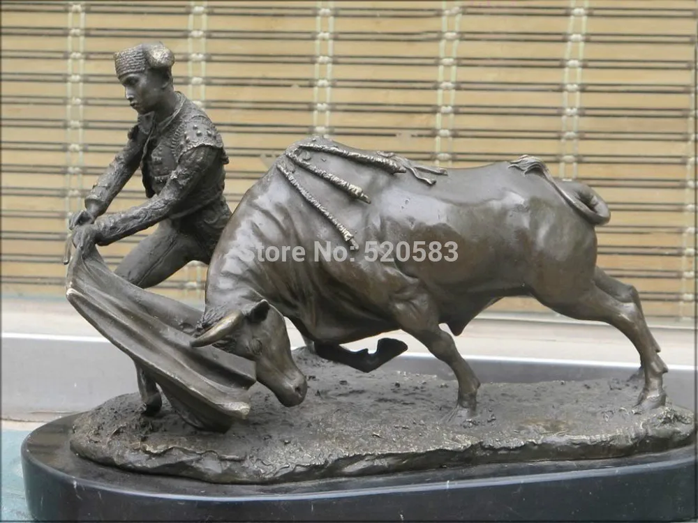 

Spain Bronze matador display capability Teaser OX bull statue