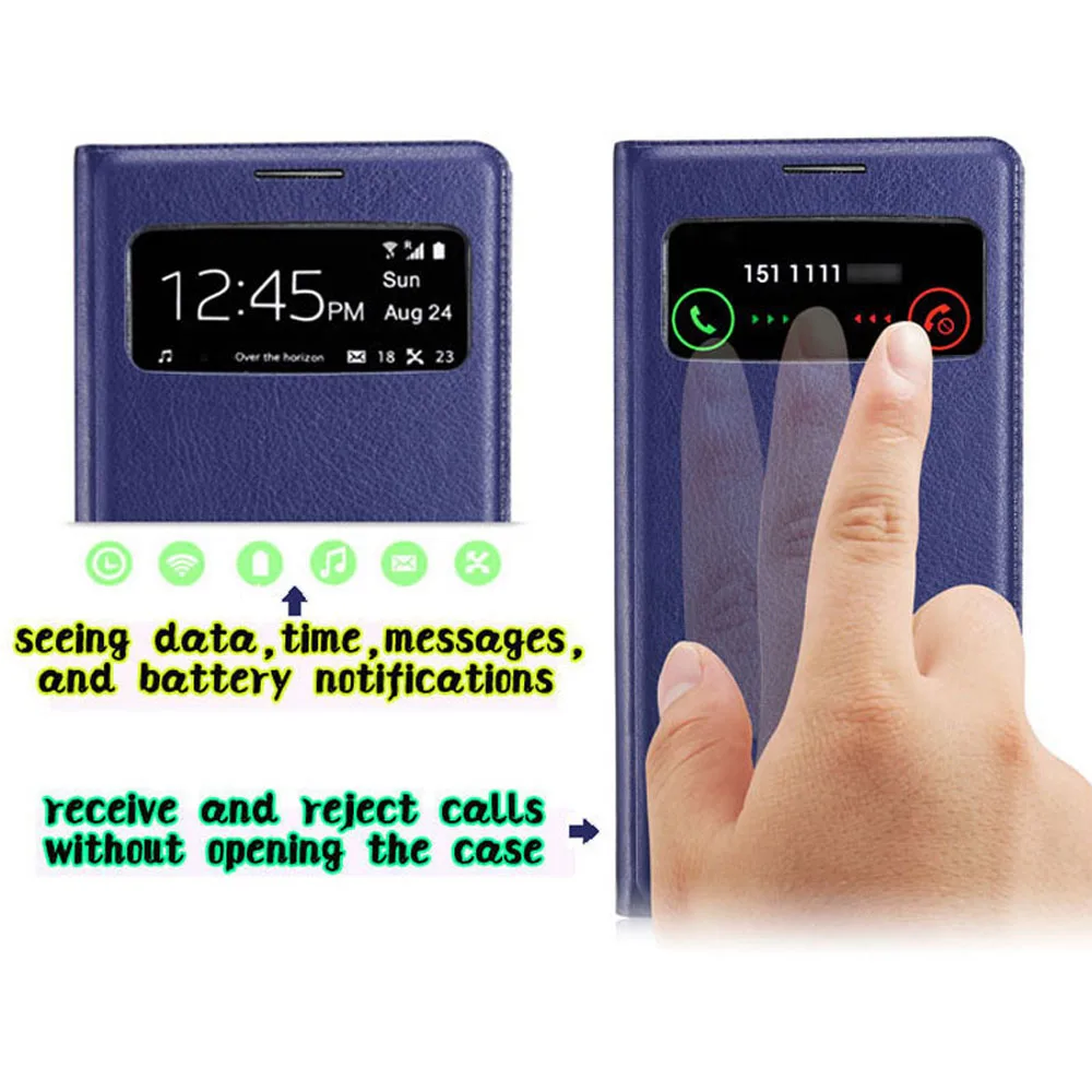 Кожаный чехол книжка Smart View для Samsung Galaxy S4 SIV I 9500 GalaxyS4 GT I9500 I9505 S 4 IV телефона|Бамперы|
