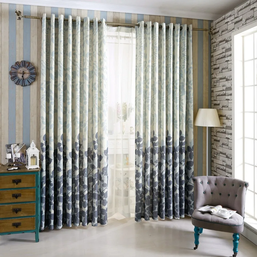 Online kopen wholesale blauw linnen gordijnen uit china blauw ...