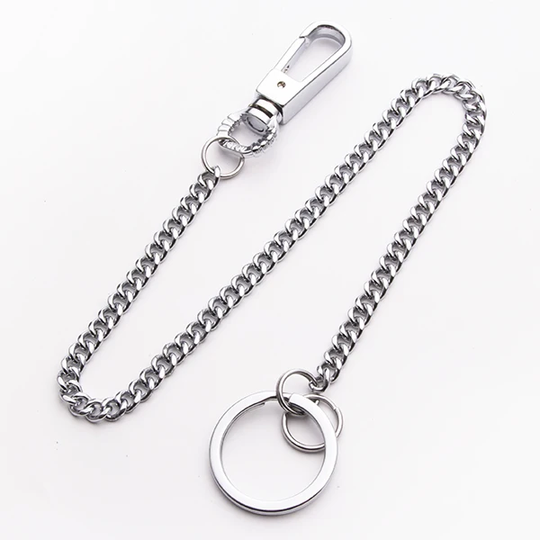 Well read male keychain stainless steel alloy safety chain metal key