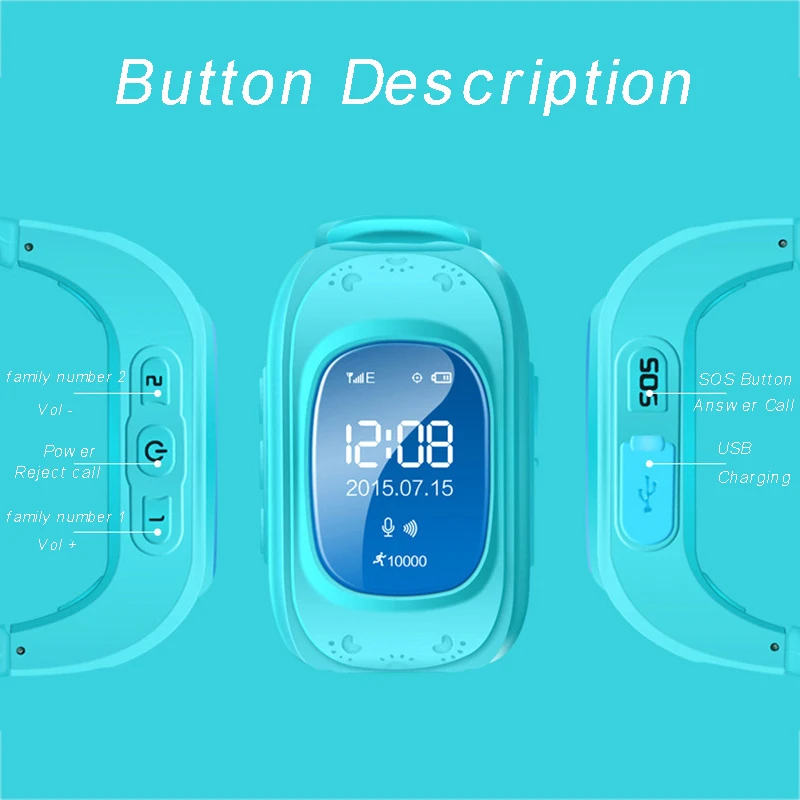 Beste GPS Tracker Kinderen Baby Q50 Smartwatch voor Kids SIM Oled scherm Sos Passomete Smart Horloge Anti Verloren Afstandsbediening monitor