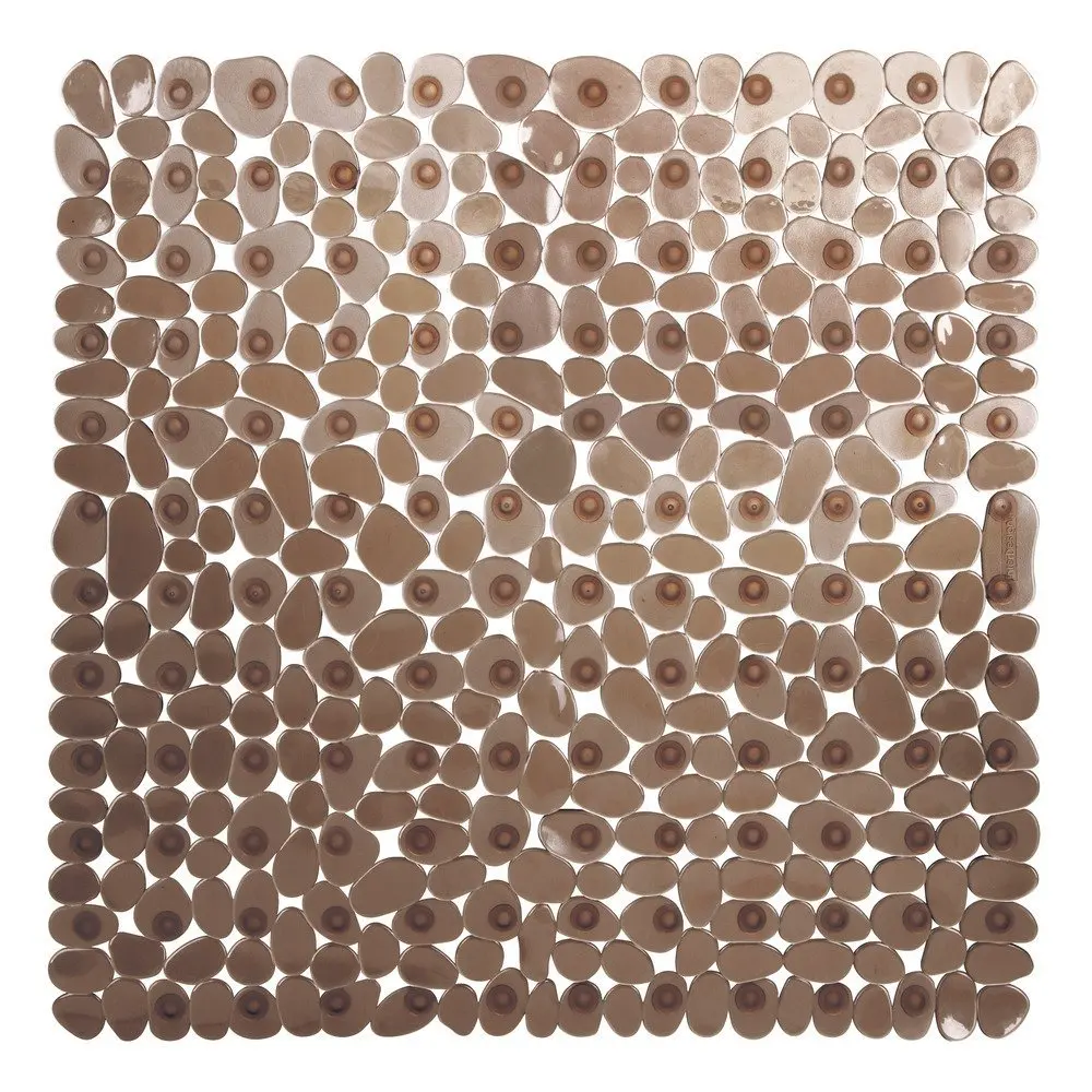 

54X54CM Pebble Non-Slip Suction Bath Mat Non-Slip Square Shower Mat Mildew Resistant Anti-Bacterial Bathtub Mats Suction Cup Pad