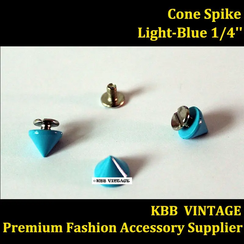25 шт. отвертка Панк Шипы кожевенное ремесло 1/4 &quotсветильник синий|spikes studs|punk