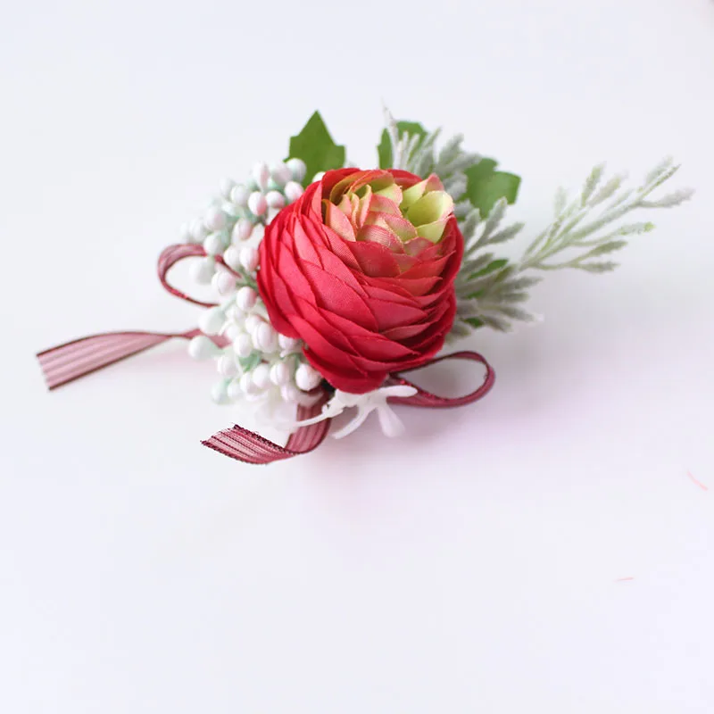 wedding boutonniere Wrist Corsage Bracelet  (48)