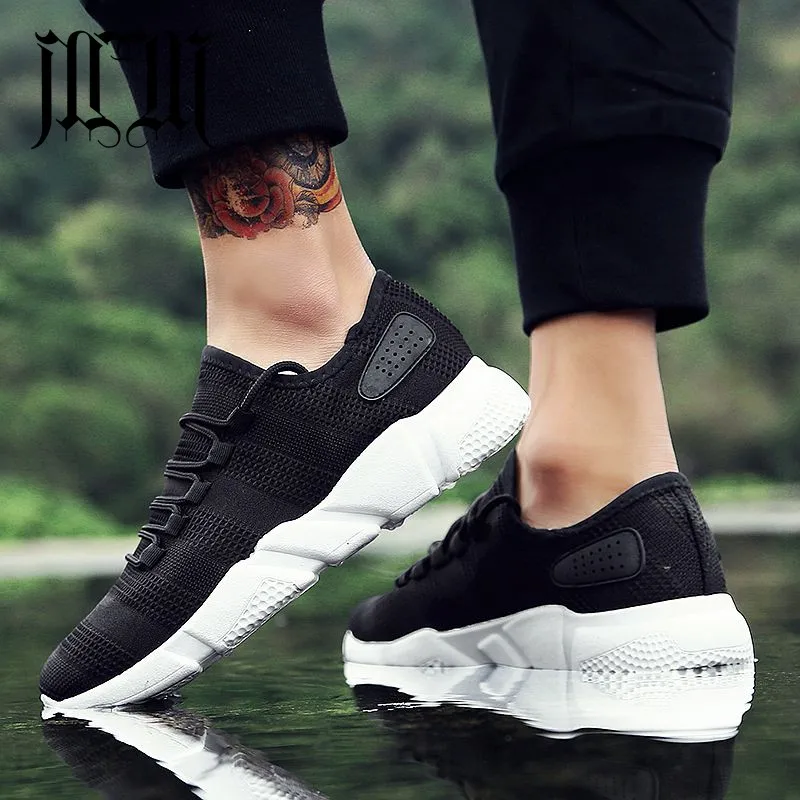 

MumuEli 2019 New Black Gray White Breathable Fashion Luxury Casual Men Shoes High Quality Designer Flat Adult Male Sneakers 3016